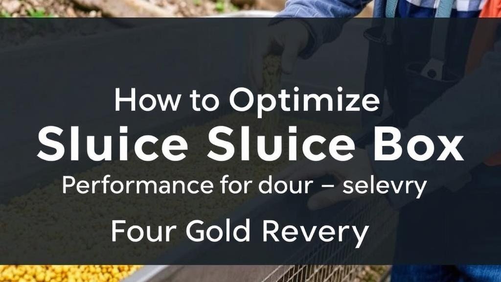 You are currently viewing How to Optimize Sluice Box Performance for Flour Gold Recovery