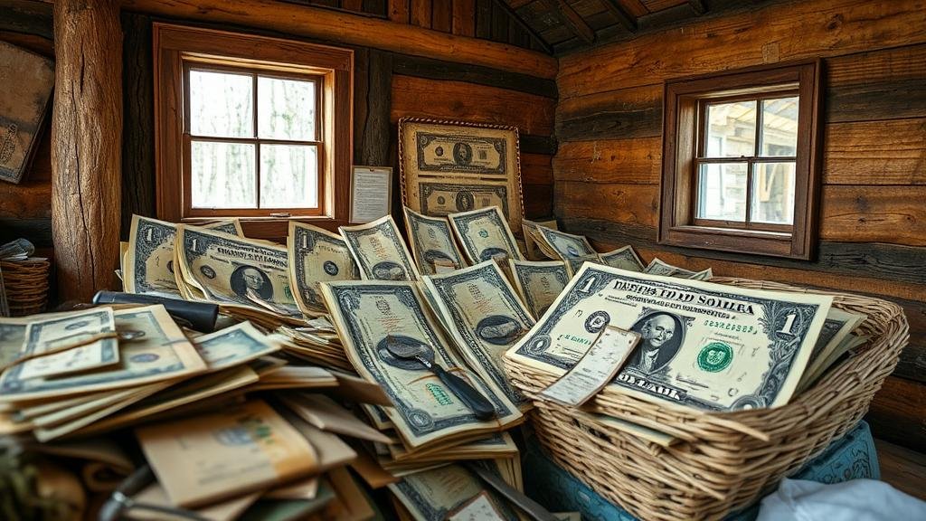 You are currently viewing Recovering Stashes of Antique Paper Currency in Remote Cabins