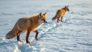 Read more about the article Tracking the path of Arctic foxes as they traverse icy wildernesses.