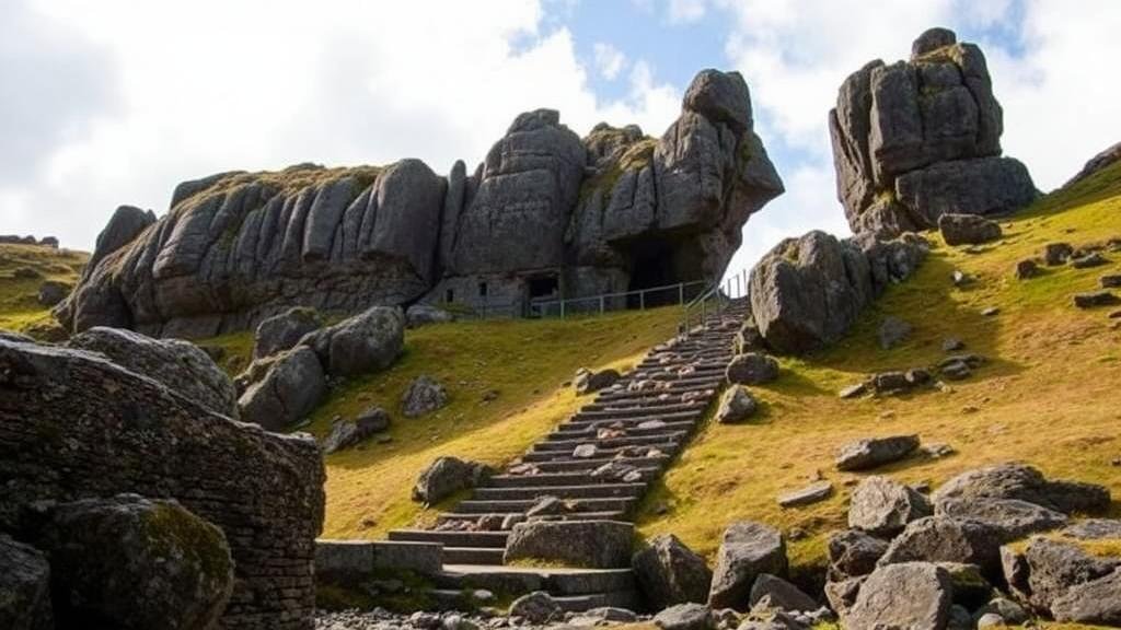 You are currently viewing Searching for the “Giant’s Staircase,” a hidden rock formation in Scotland linked to legends of ancient titans.