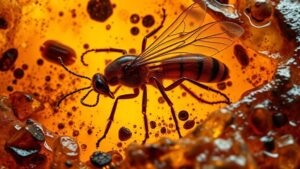 Read more about the article Uncovering amber fossils in Baltic coastal regions, revealing preserved prehistoric insects.