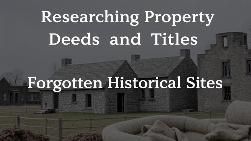 You are currently viewing Researching Property Deeds and Titles for Forgotten Historical Sites