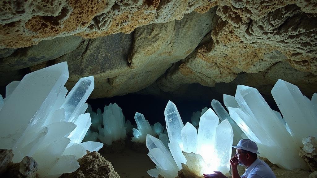 You are currently viewing Exploring caves in Brazil for quartz crystals larger than a person.