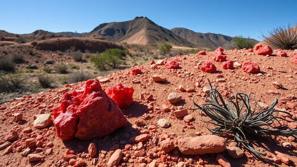 You are currently viewing Searching for cinnabar deposits in old mining sites near Chloride, where this bright red ore was historically extracted.