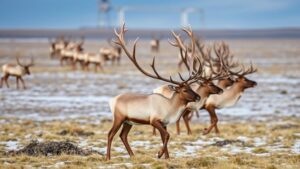 Read more about the article Documenting the seasonal migration of caribou herds across the Arctic tundra.