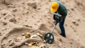 Read more about the article How to Find Coins in Sandy Riverbank Layers Using Metal Detectors