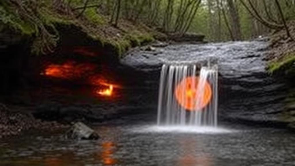 You are currently viewing Investigating the eternal flame burning behind a waterfall in New York’s Shale Creek.