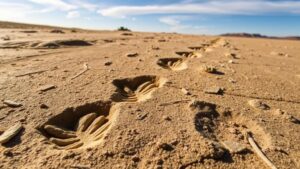 Read more about the article Fossilized Footprints: Tracing Prehistoric Creatures Across Deserted Plains