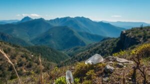 Read more about the article Searching for quartz crystal veins in the rugged foothills of the Florida Mountains.