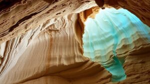 Read more about the article Investigating calcite-filled fissures in the limestone cliffs of the Animas Valley.