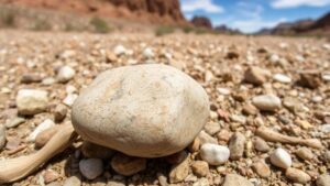 Read more about the article Searching for quartzite pebbles polished by millennia of erosion in the dry streambeds of the Organ Mountains.