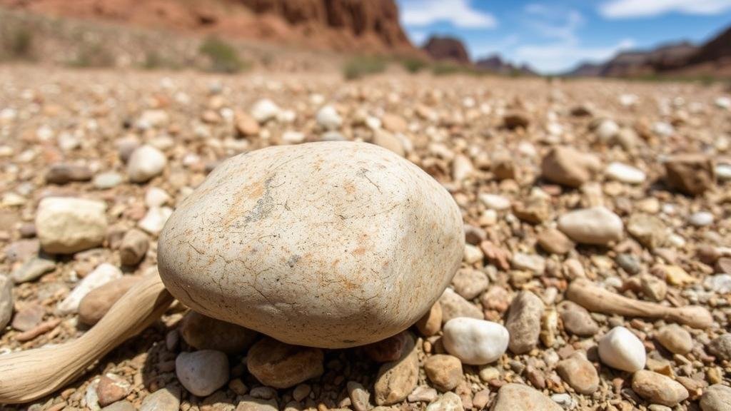 You are currently viewing Searching for quartzite pebbles polished by millennia of erosion in the dry streambeds of the Organ Mountains.