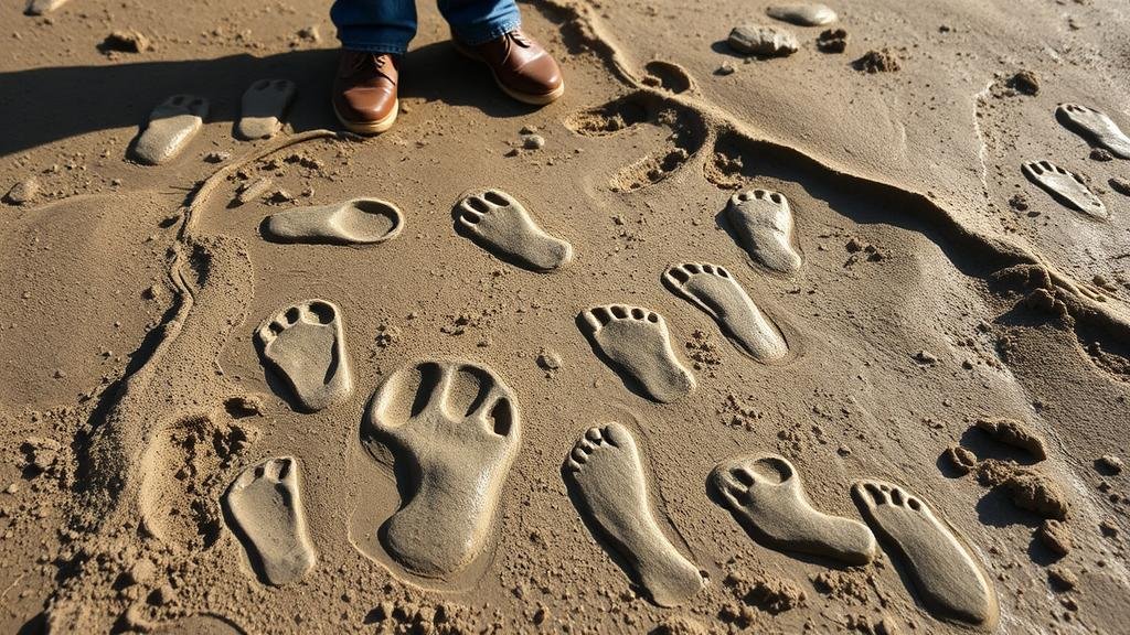 You are currently viewing Investigating fossilized footprints of prehistoric creatures preserved in the mudflats of Texas.