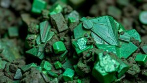 Read more about the article Discovering malachite deposits in the Congo, their vivid green hues tied to ancient cultures.