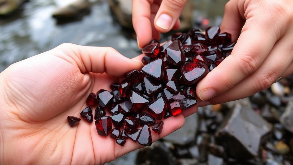 You are currently viewing Searching for garnets in the remote streams of Idaho, known for their deep red tones.