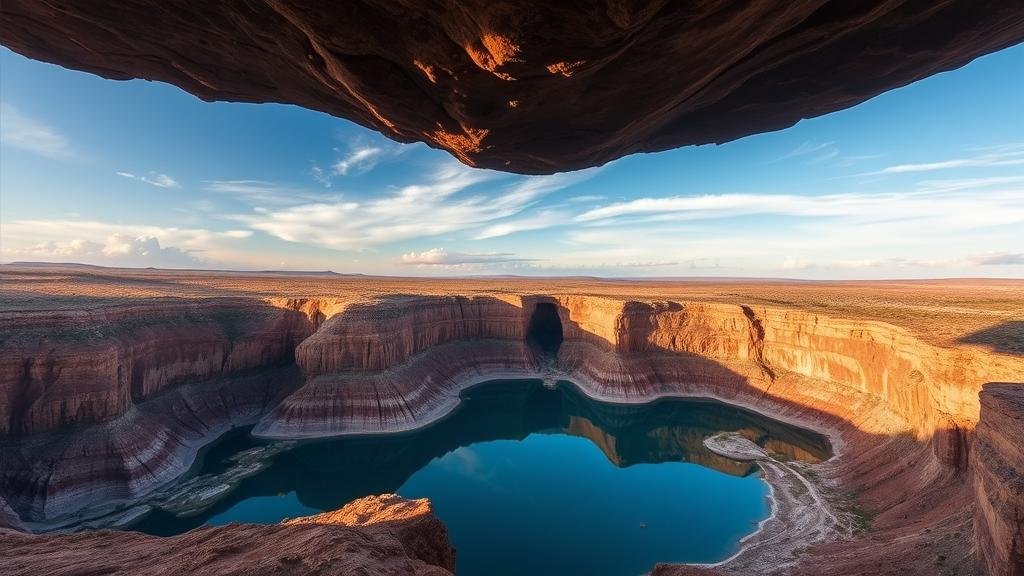 You are currently viewing Investigating the “Hanging Lagoon,” a waterbody suspended between cliffs in South America that reflects the sky unnaturally.