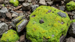 Read more about the article Investigating malachite-encrusted rocks in abandoned copper mines near the Tyrone Mining District.