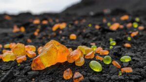 Read more about the article Volcanic Gems in Lava Flows: Unearthing Peridot and Other Fiery Treasures