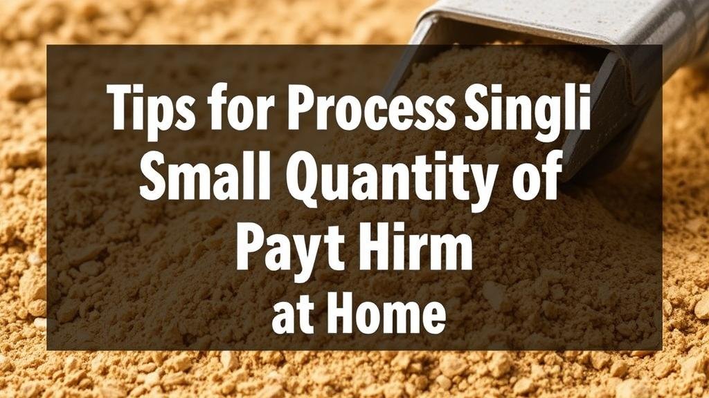 You are currently viewing Tips for Processing Small Quantities of Pay Dirt at Home