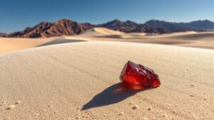 Read more about the article Shimmering Sands: Finding Garnet Crystals in Remote Desert Dunes