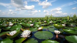 Read more about the article Exploring the giant water lilies of the Amazon River.