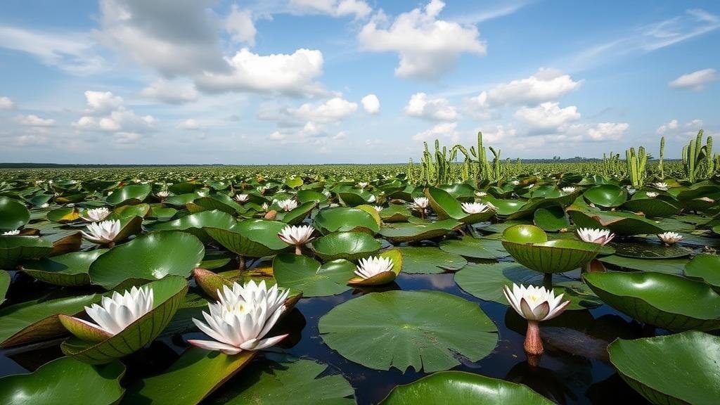 You are currently viewing Exploring the giant water lilies of the Amazon River.