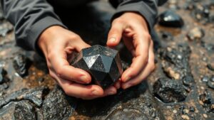 Read more about the article Searching for black diamonds, or carbonados, in African riverbeds.