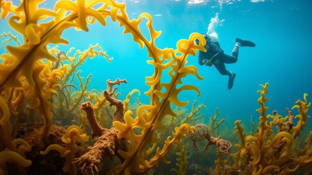 You are currently viewing Searching for rare seaweed species in underwater kelp forests.