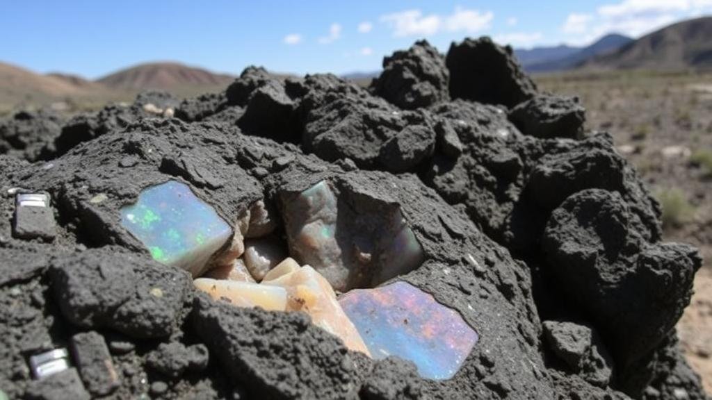 You are currently viewing Discovering hidden opal deposits in volcanic tuff near the Tres Hermanas Mountains, often overlooked by prospectors.