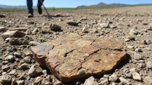 Read more about the article Excavating petrified wood fragments in Montana’s Yellowstone River Basin.