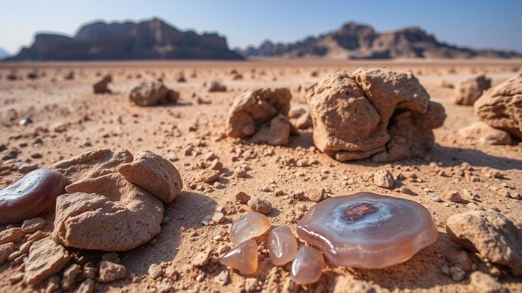 You are currently viewing Searching for fire agates in the desert flats surrounding the Pyramid Mountains.