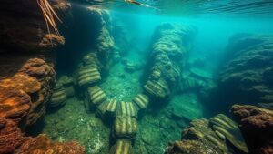 Read more about the article Discovering ancient underwater roads visible only at certain tides.