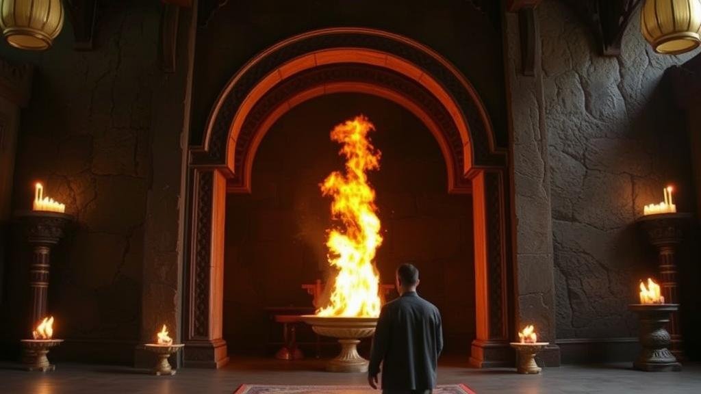 You are currently viewing Exploring the “Shrine of the Infinite Flame,” where fire rituals continue without interruption.