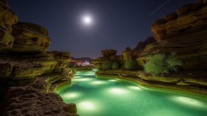 Read more about the article Searching for the “Moonlit Oasis,” a hidden desert spring in the Middle East that glows under full moons.