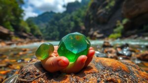 Read more about the article Searching for chrysoberyl cat’s-eye stones in Sri Lanka’s gem-rich rivers.