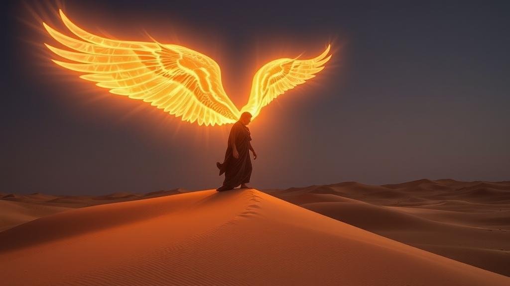 Read more about the article Searching for the “Desert Seraph,” a glowing winged figure reported in the dunes of the Arabian Peninsula.