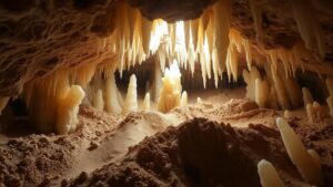 Read more about the article Excavating calcite formations in the caves and karst systems near Carlsbad, known for their crystal clarity.