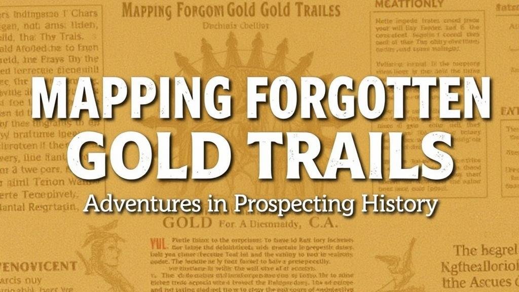 Read more about the article Mapping Forgotten Gold Trails: Adventures in Prospecting History