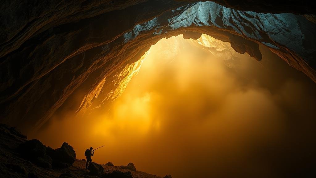 Read more about the article Exploring the “Cavern of the Golden Mist,” a cave in the Andes filled with a shimmering, unexplained haze.