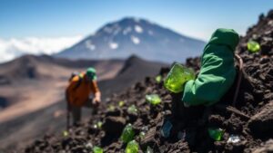 Read more about the article Searching for peridot crystals on the slopes of volcanic Mount Kilimanjaro.