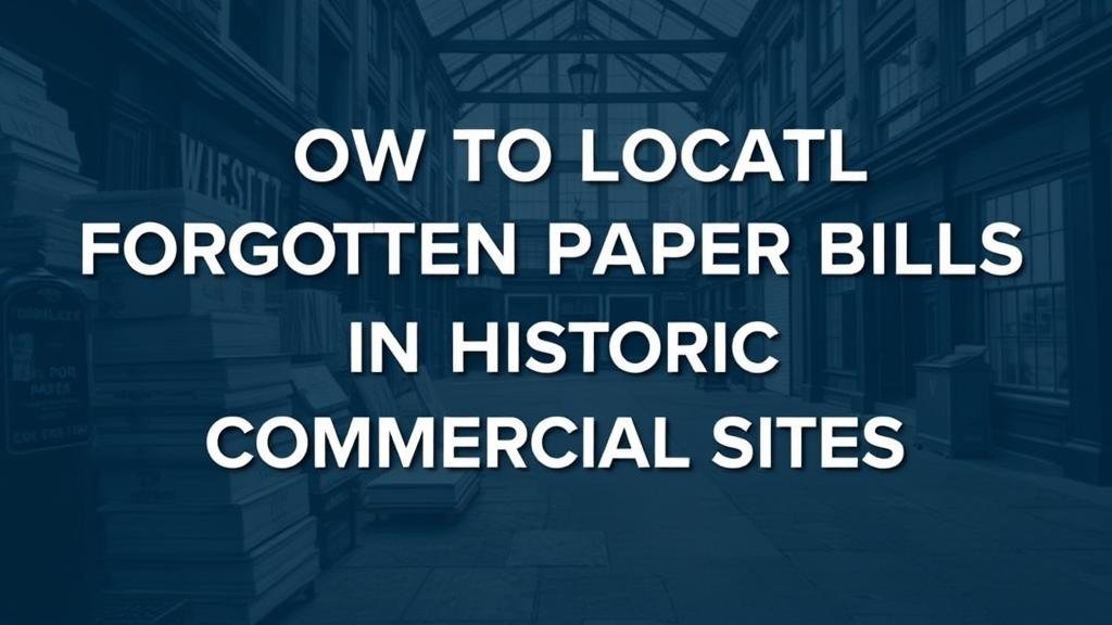 Read more about the article How to Locate Forgotten Paper Bills in Historic Commercial Sites