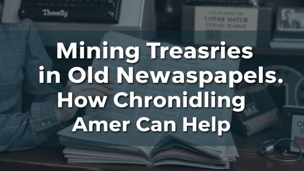 You are currently viewing Mining Treasure Stories in Old Newspapers: How Chronicling America Can Help