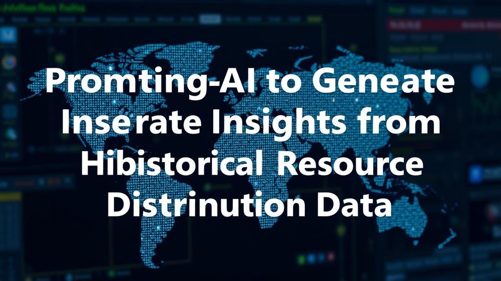 You are currently viewing Prompting AI to Generate Insights from Historical Resource Distribution Data