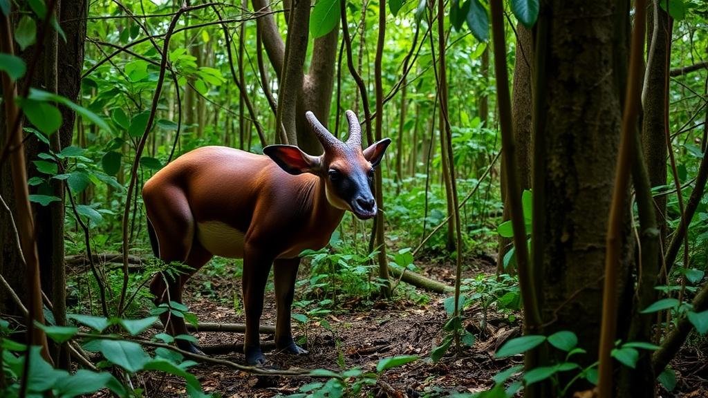 You are currently viewing Searching for rare okapis in the dense Ituri Forest of the Congo.