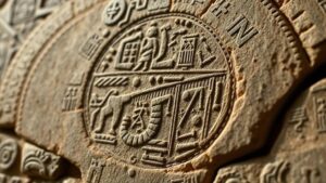 Read more about the article Decoding ancient pictograms that hint at hidden vaults of knowledge.