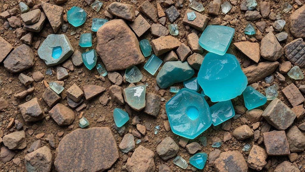 Read more about the article Discovering turquoise-colored glass slag left behind by old smelting operations in historic mining districts.