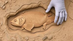 Read more about the article Unearthing fossilized fish remains in shale deposits near the Caballo Mountains.