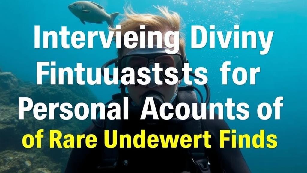 You are currently viewing Interviewing Diving Enthusiasts for Personal Accounts of Rare Underwater Finds