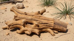 Read more about the article Searching for agatized wood in the dry washes of the Mimbres Valley, preserved from prehistoric forests.