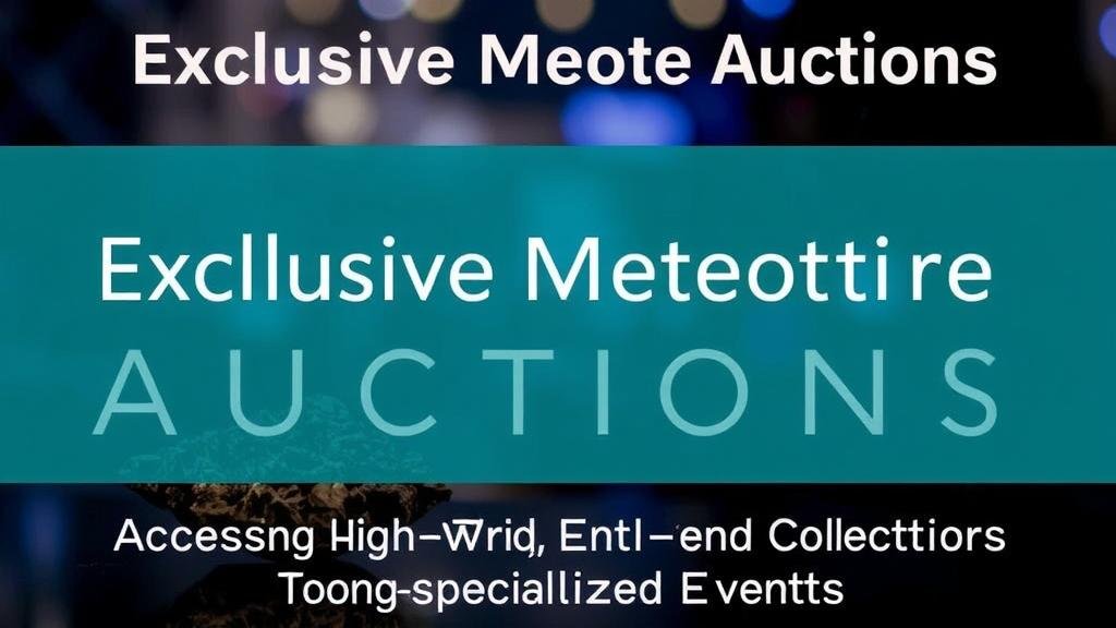 You are currently viewing Exclusive Meteorite Auctions: Accessing High-End Collectors Through Specialized Events